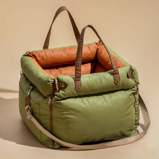 Luxury Faux Leather Dog Car Bed