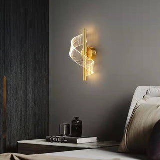 LED Spiral Ribbon Wall Light