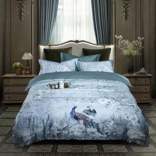 Blue Birds Bedding Set Egyptian Cotton