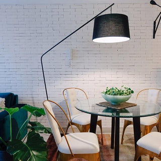 Nordic Matte Black LED Floor Lamp