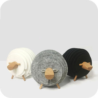 Sheep-Shaped Anti-Slip Drink Coasters
