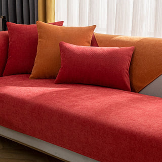Vermilion Chenille Sofa Cover
