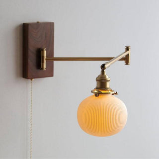 Vintage Ceramic Globe Wall Lamp