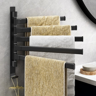 Modern Black Wall Mounted Towel Rack