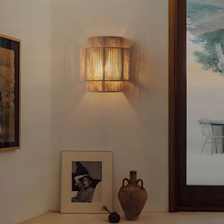 Handwoven Rope Wall Light