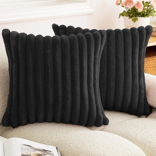 Striped Faux Cushion Cover