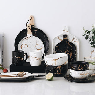 Gold Marble Ceramic Tableware Set