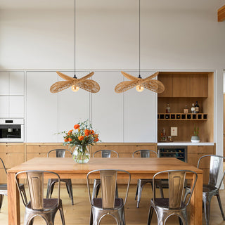 Woven Rope Petal Pendant Light