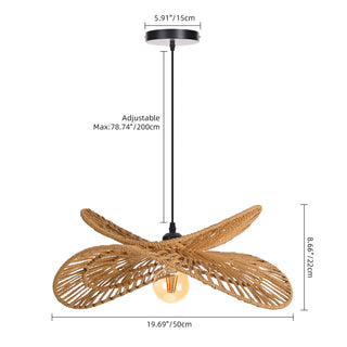Woven Rope Petal Pendant Light