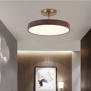 Japanese Style Round LED Semi Flush Ceiling Light