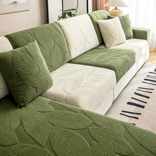 Waterproof and Scratch-Resistant Leaf Jacquard Sofa Cover