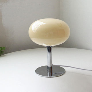 Nordic Round Glass Table Lamp With Metal Base