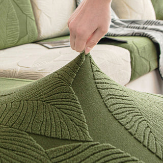 Waterproof and Scratch-Resistant Leaf Jacquard Sofa Cover