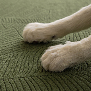 Waterproof and Scratch-Resistant Leaf Jacquard Sofa Cover