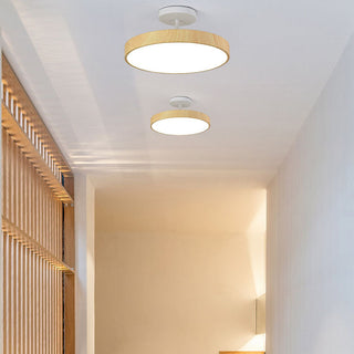 Japanese Style Round LED Semi Flush Ceiling Light