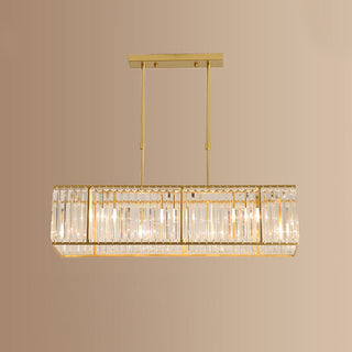 Nordic Crystal Linear Chandelier For Kitchen Island