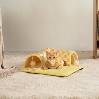 Washable Plaid Cat Tunnel