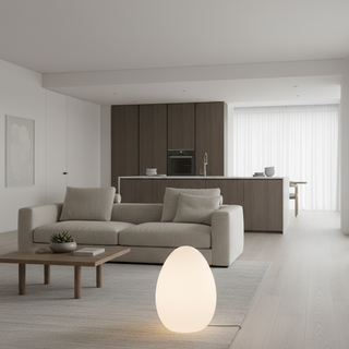 Modern Sculptural  Oval LED Floor Lamp