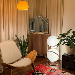 Sculptural Modern Chrome Floor Lamp