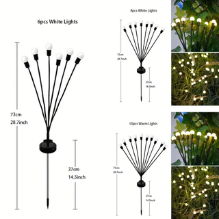 Solar Firefly Garden Lights With Flexible LED Stems