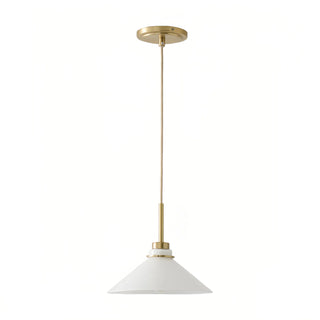 Milk Glass Cone Pendant Light