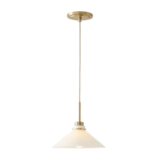Milk Glass Cone Pendant Light