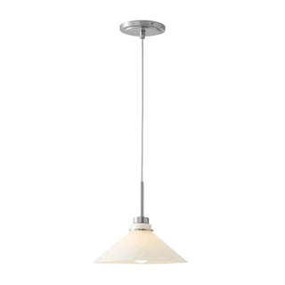 Milk Glass Cone Pendant Light