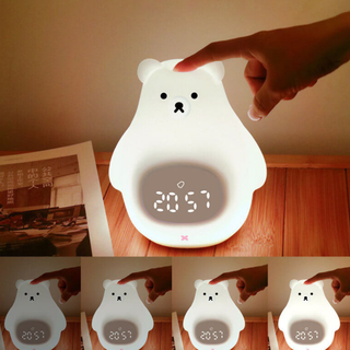 Polar Bear Alarm Clock with Night Light