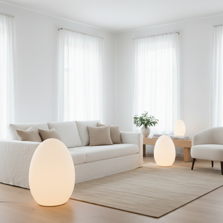 Modern Sculptural  Oval LED Floor Lamp