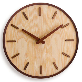 Wall Clock in Solid Walnut