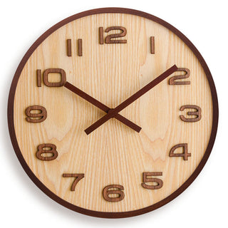 Wall Clock in Solid Walnut