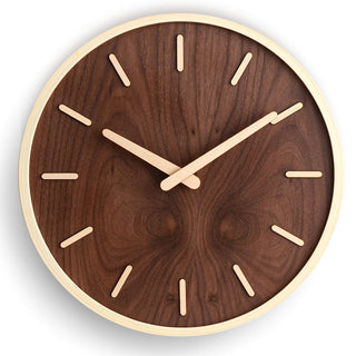 Wall Clock in Solid Walnut