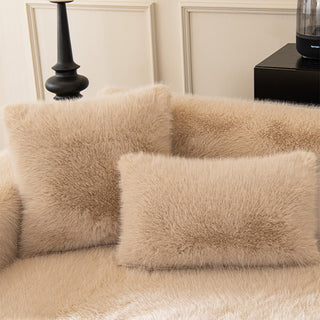 Warm Faux Fur Non-Slip Sofa Cover