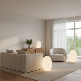 Modern Sculptural  Oval LED Floor Lamp