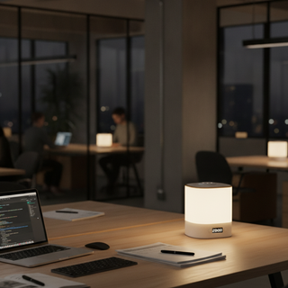 Minimalist Dimmable LED Table Lamp with Clock