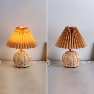 Nordic Rattan Table Lamp