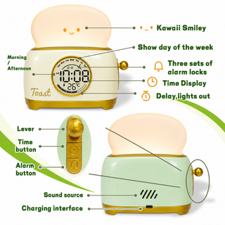 Children’s Toastie Bedside Alarm Clock