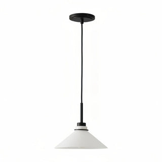 Milk Glass Cone Pendant Light