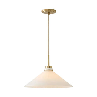 Milk Glass Cone Pendant Light