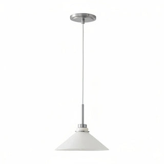 Milk Glass Cone Pendant Light
