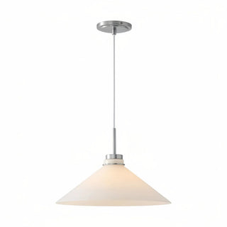 Milk Glass Cone Pendant Light