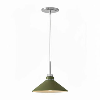 Milk Glass Cone Pendant Light