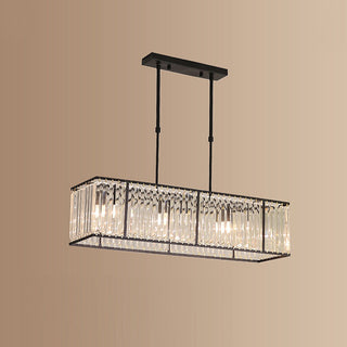 Nordic Crystal Linear Chandelier For Kitchen Island