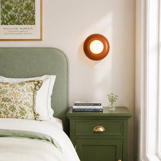 Sculptural Round Resin Wall Light