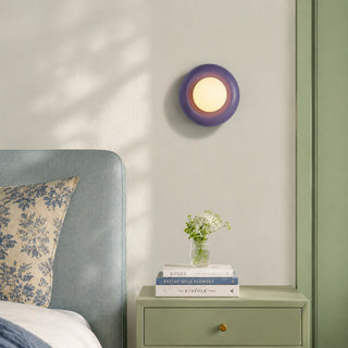 Sculptural Round Resin Wall Light