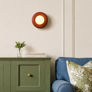 Sculptural Round Resin Wall Light
