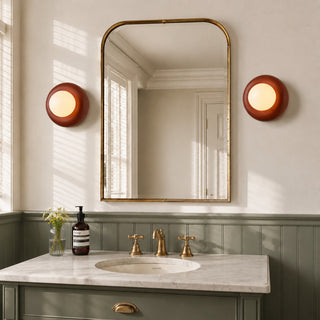 Sculptural Round Resin Wall Light