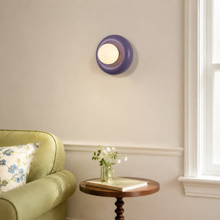 Sculptural Round Resin Wall Light