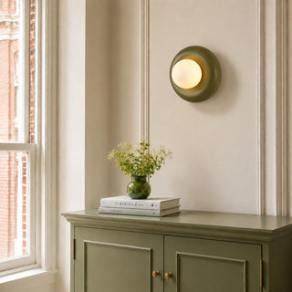Sculptural Round Resin Wall Light