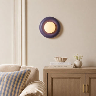 Sculptural Round Resin Wall Light
